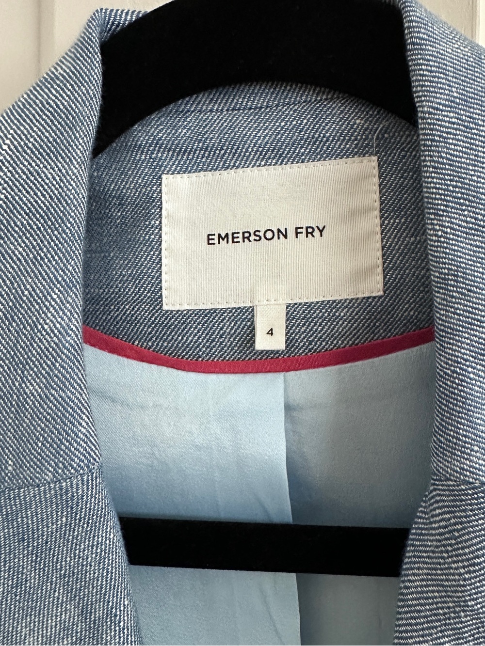 Emerson Fry Lee Jacket in Blue Chambray Women’s Size 4 - Picture 5 of 11